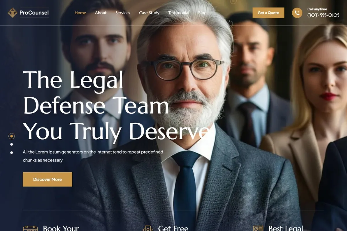 Law firm website example: warm and personal