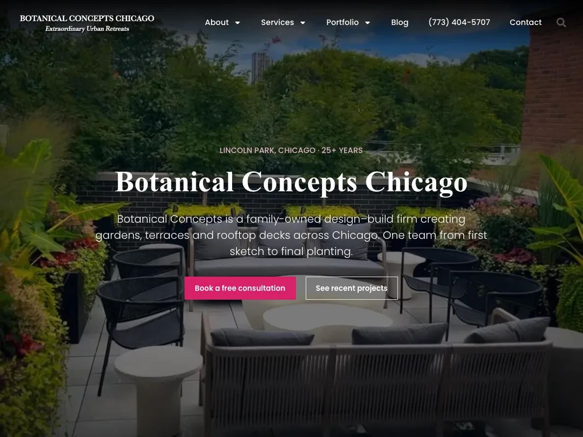 Botanical Concepts Chicago website