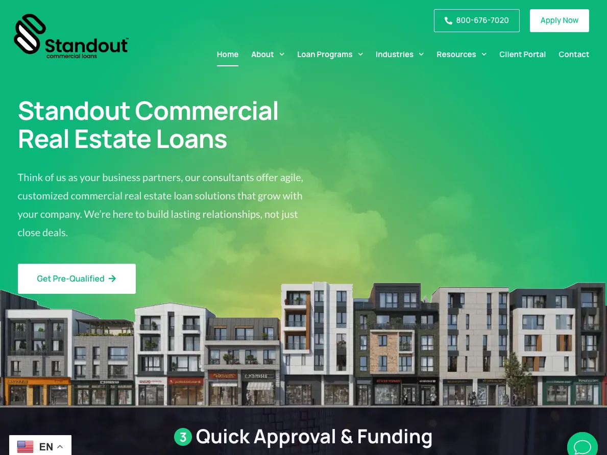 Standout Commercial Loans website