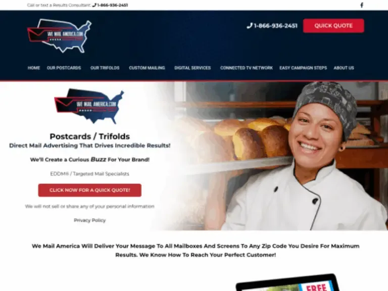 We Mail America website