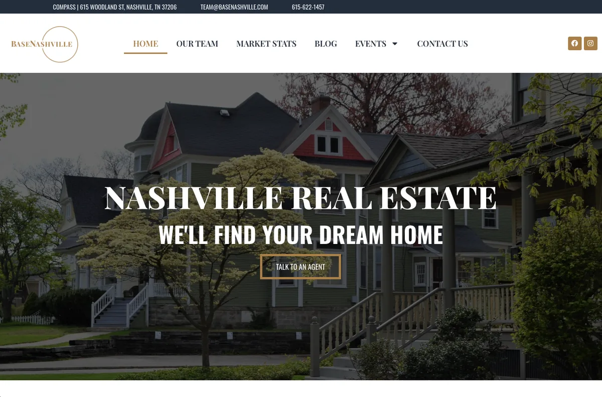 Real estate website example: luxury development — concept