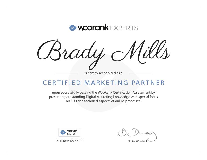 WooRank Expert Certificate