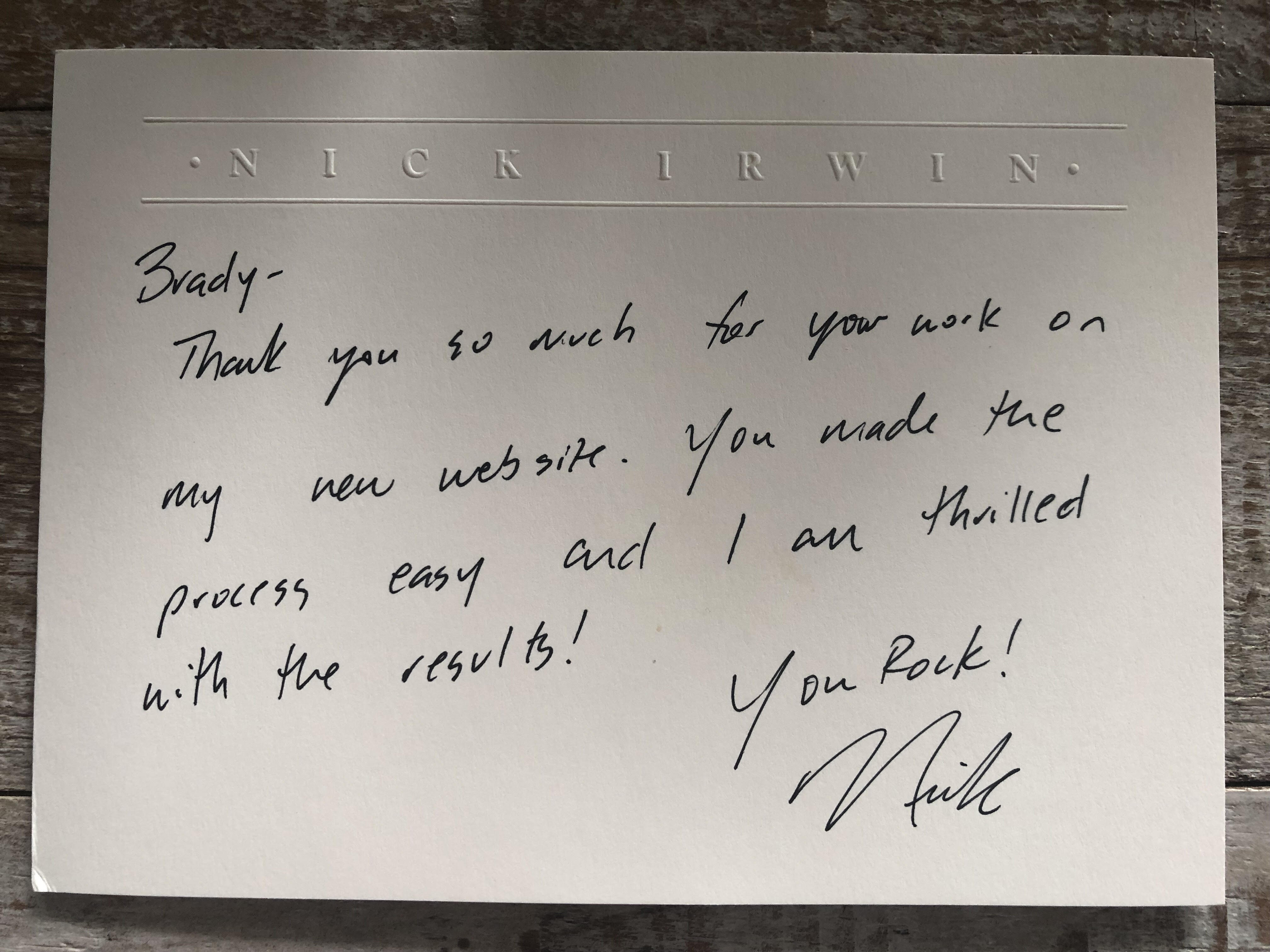 Nick Irwin - Broker - Nashville Real Estate Website - Testimonial