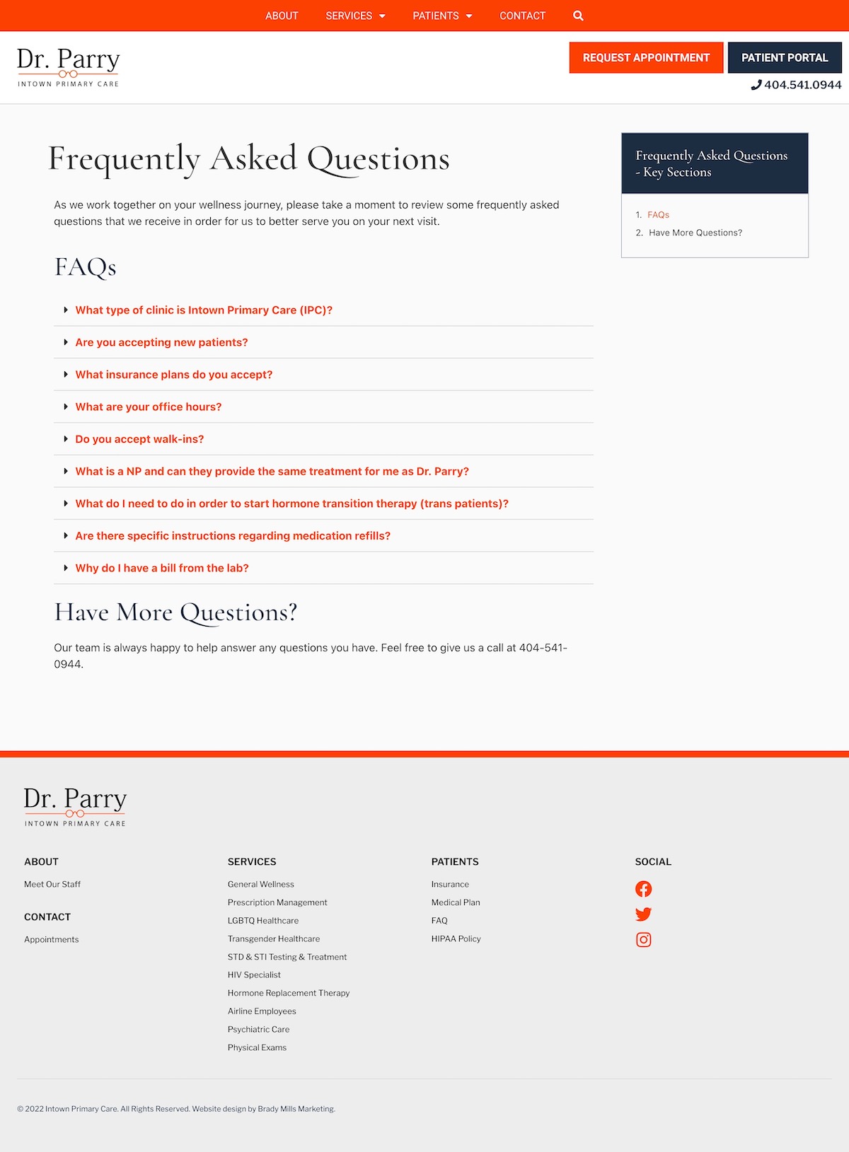 Dr. Scott Parry Atlanta Website Design - Frequently Asked Questions
