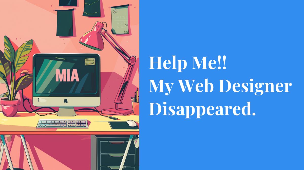 My Web Designer Disappeared. What now?