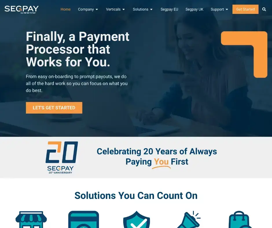Segpay - Financial Industry website design