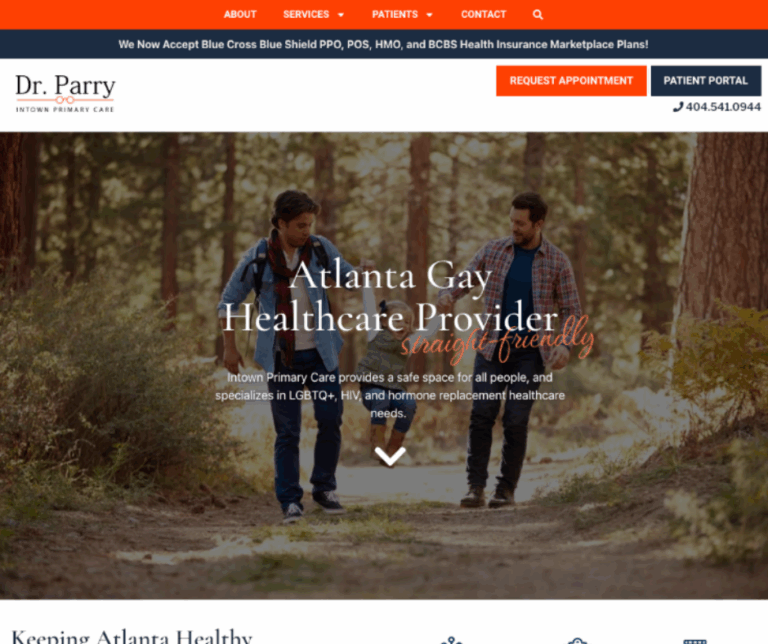 Atlanta Medical website design and SEO - Intown Primary Care Website Design - LGBTQ Friendly Website Design