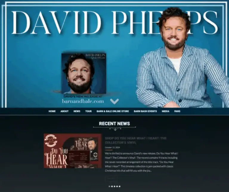 Musician Website Design, Entertainment Web Design