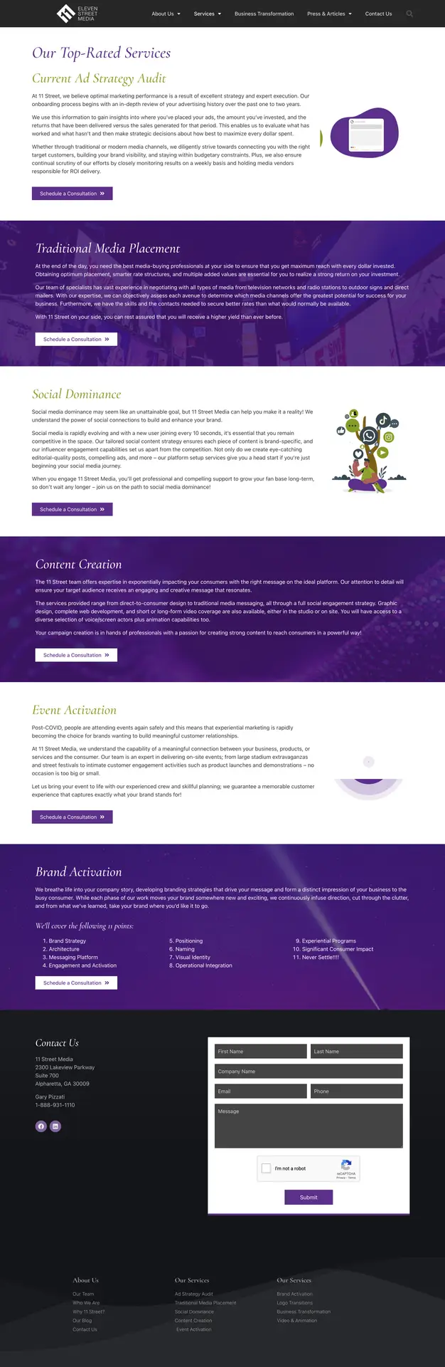 11 Street Media - Media Marketing & Ad Agency Web Design