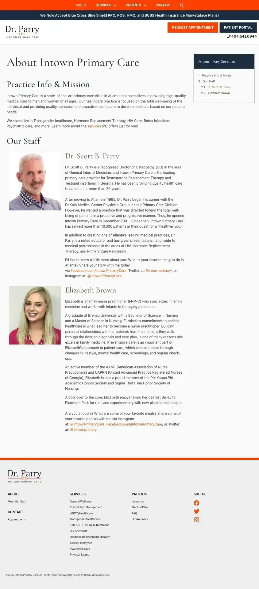 Atlanta Medical website design and SEO - Intown Primary Care Website Design
