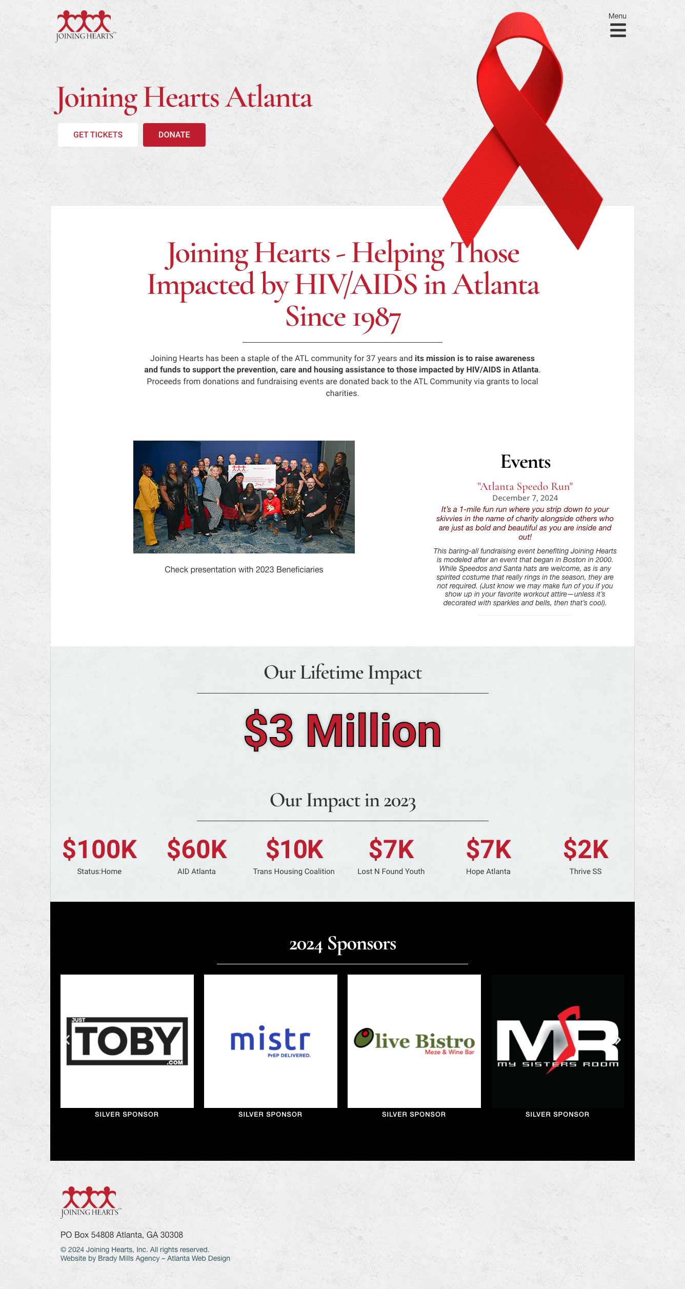 Joining Hearts - Non Profit Website Design