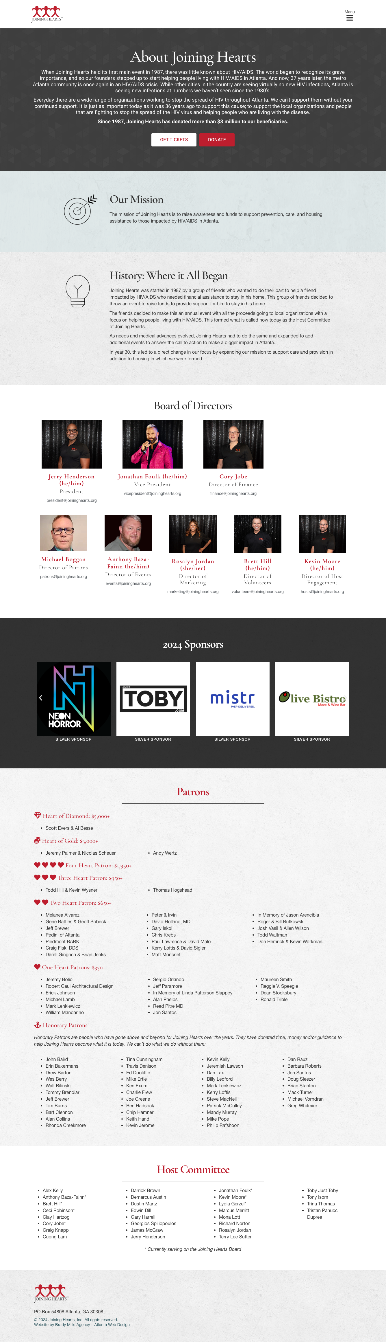 Joining Hearts - Non Profit Website Design