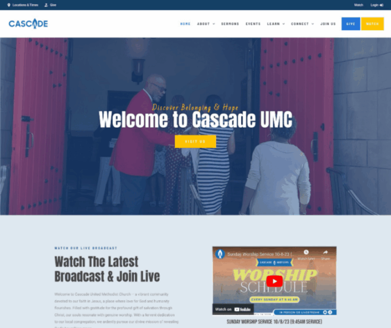 Church website design