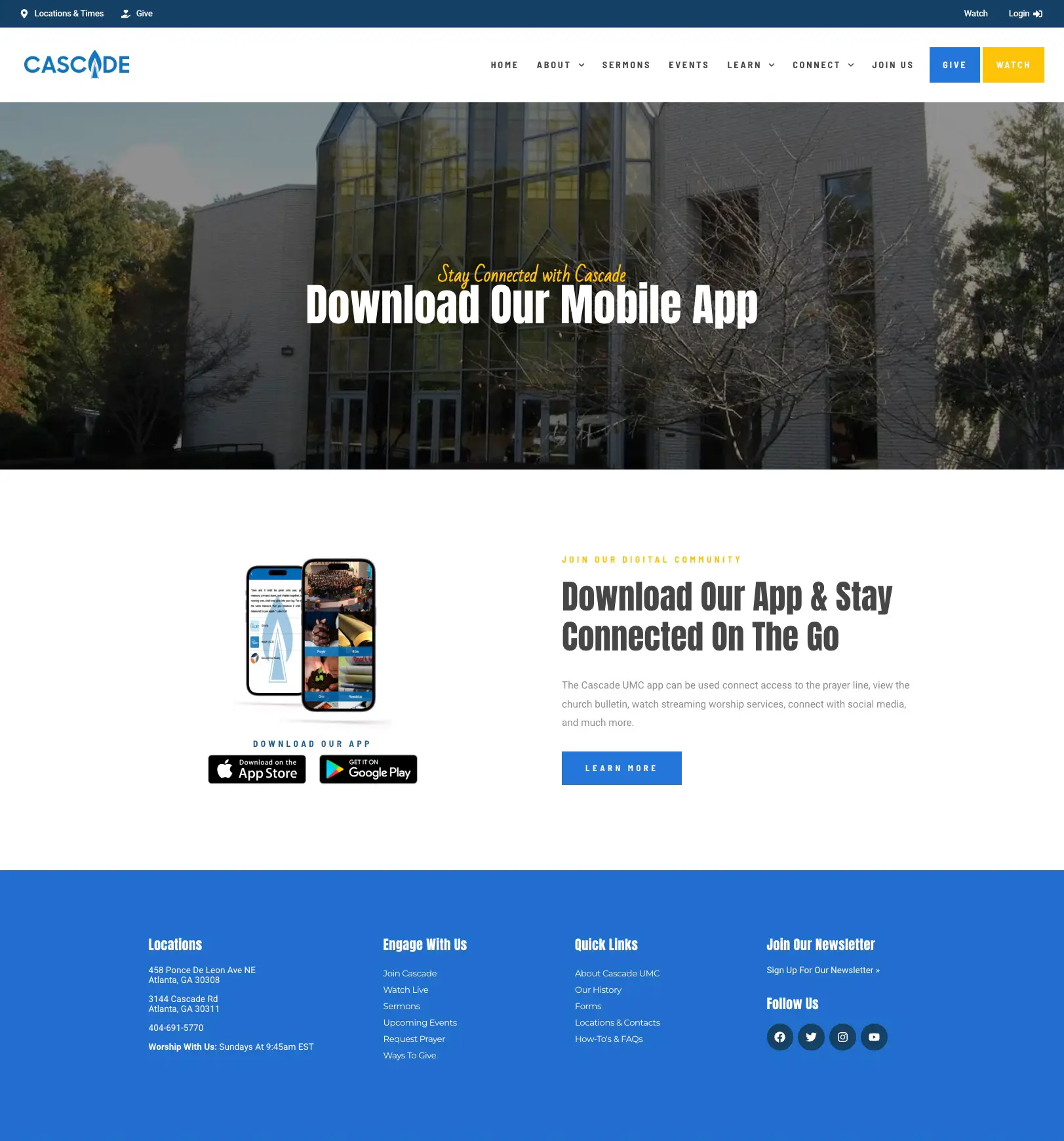 Church website design