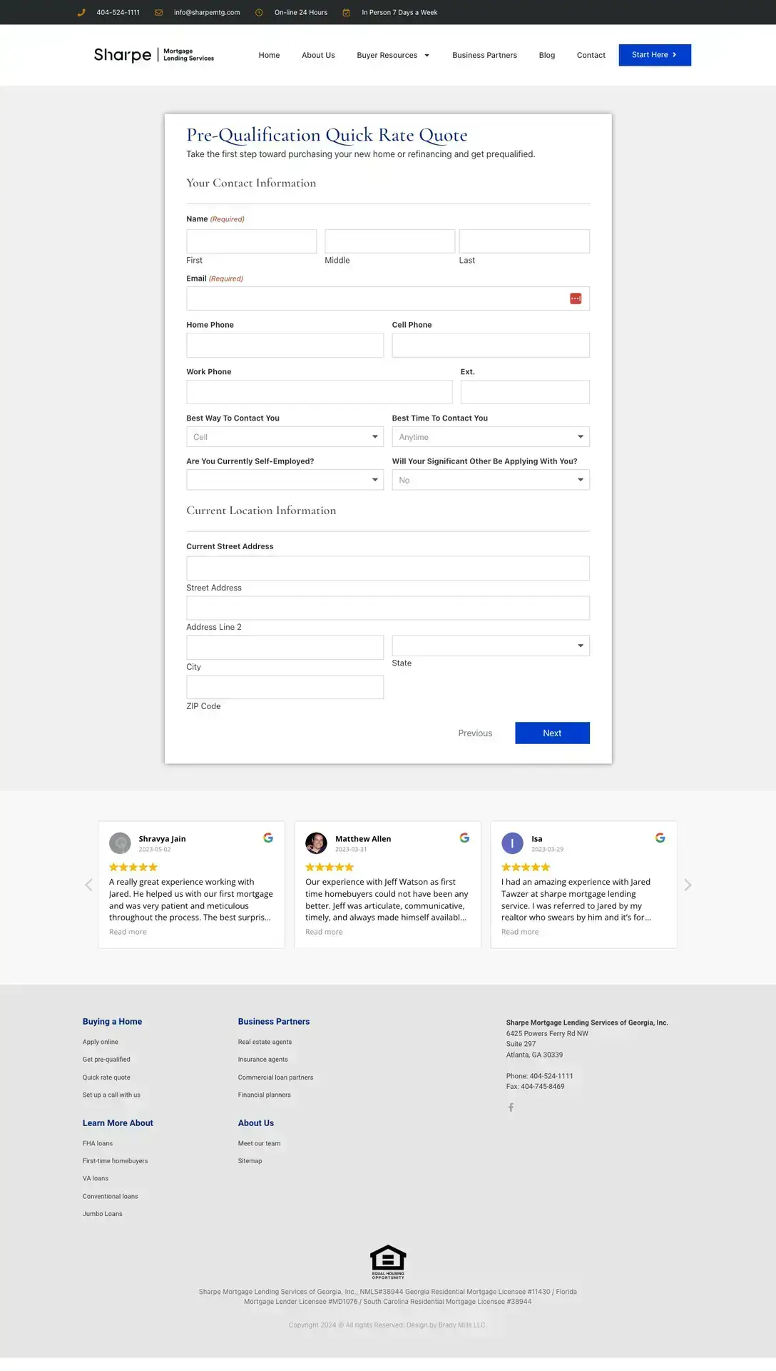 Sharpe Mortgage - Pre- Qualification Form