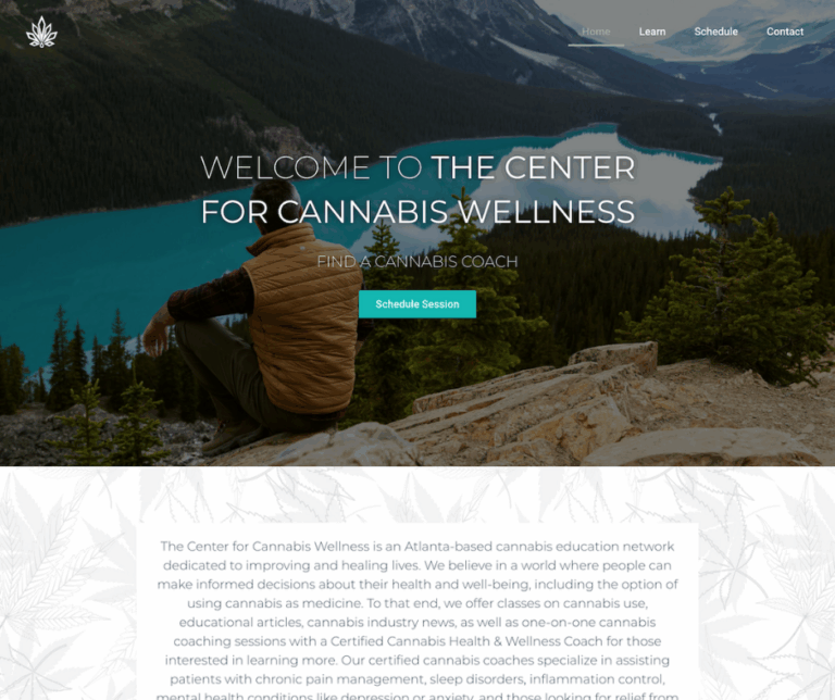 Center for Cannabis Wellness - Cannabis Website Design