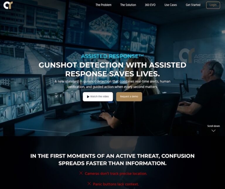 Assisted Response landing page design preview