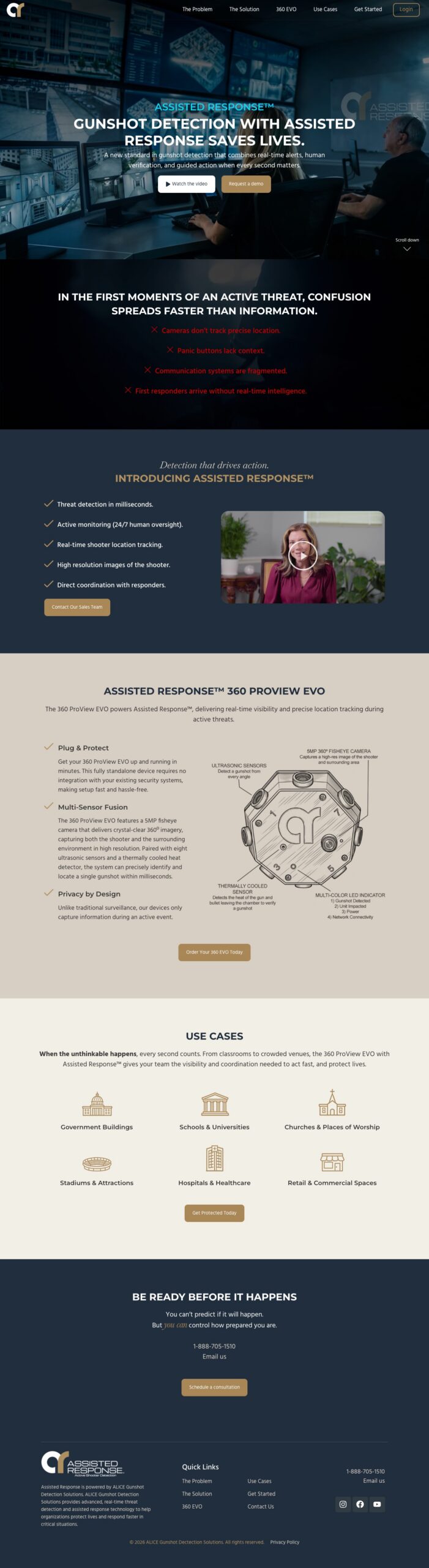 Assisted Response - Landing Page Web Design